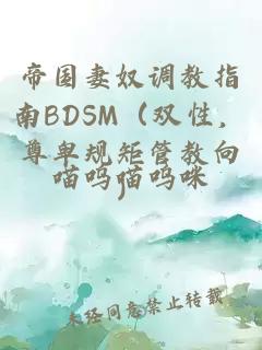 帝国妻奴调教指南BDSM（双性，尊卑规矩管教向）